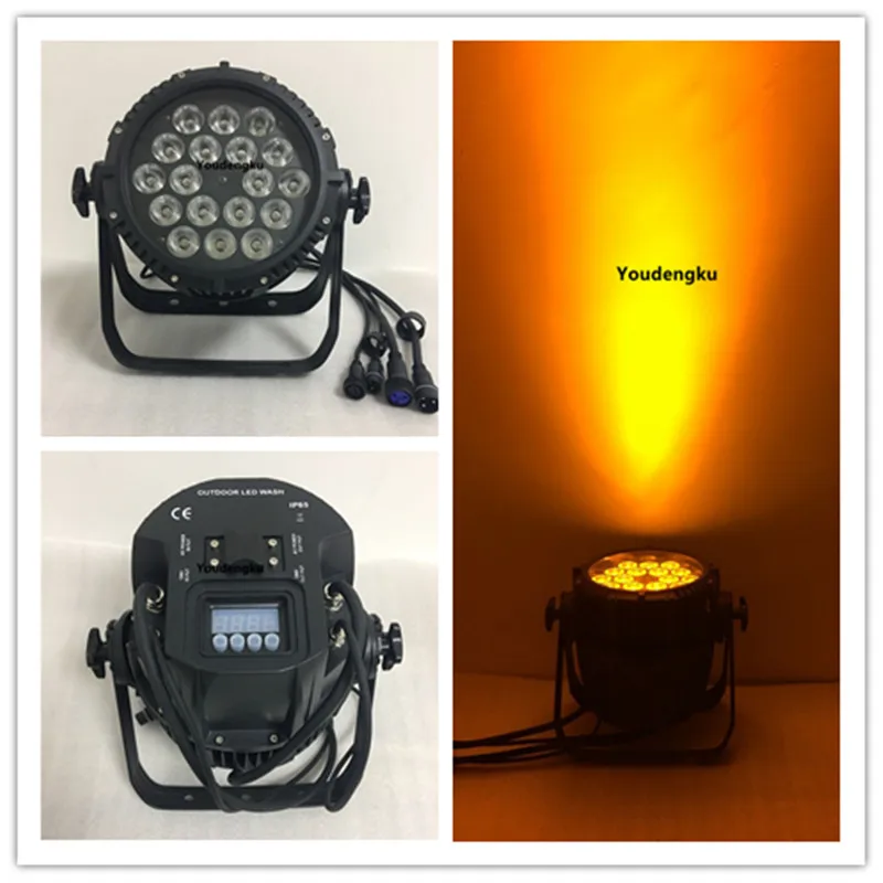 8 шт. led par light 18 * 15 Вт Ip 65 светодиодный прожектор с мультичипом RGBWA 5in1 dmx512 64|outdoor par|led