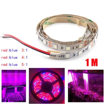 

1M LED Plant Grow strip Light 5050 60 leds growing lamp waterproof DC 12V veg flower Aquarium Hydroponics indoor Greenhouse room