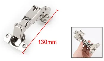 

5.1" Long Wardrobe Door Slide On Full Overlay Hinge Silver Tone 2 PCS