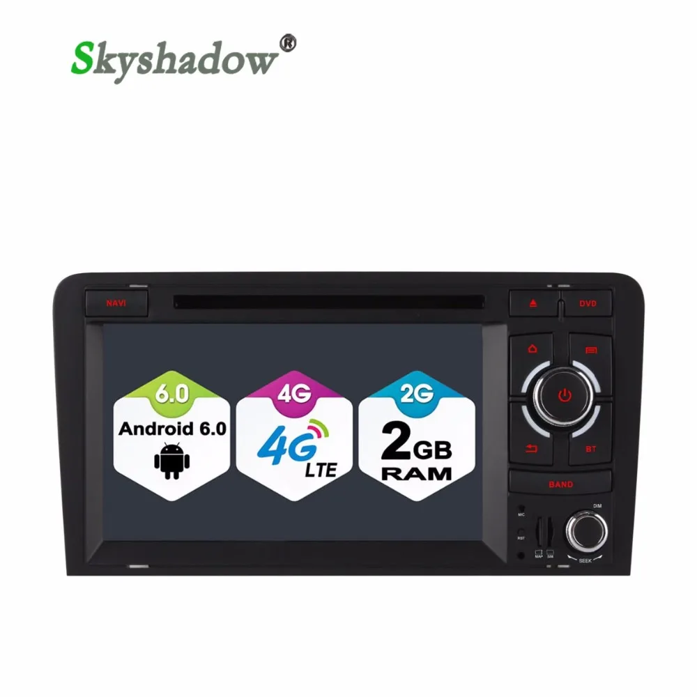SKYSHADOW Quad Core Android 6.0 Dvd-плеер Автомобиля Для Audi A3 2003-2013 S3 2003-2011 RS3 RNSE-PU С Радио Bluetooth 2 Г