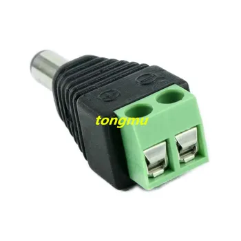 

50pcs Female + Male Mark Polarity DC Power Plug Adapter Connector 5050 3528 2812 led strip light free soldering conversion head