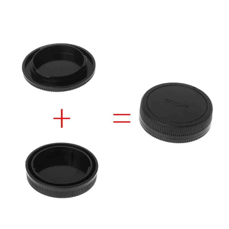 

Rear Lens Body Cap Camera Cover Anti-dust 60mm Protection Plastic Black for Canon EOS M M2 M3 M5 M6 M10 Jan-12
