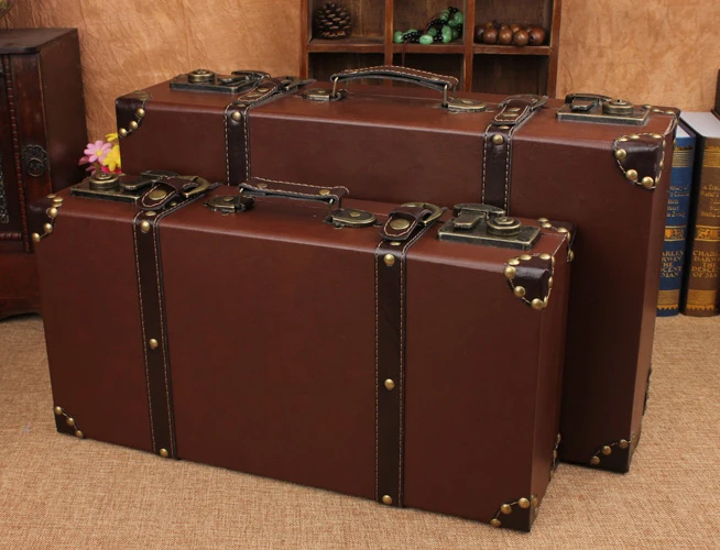 Hot European retro wooden storage box suitcase suitcase vintage wedding