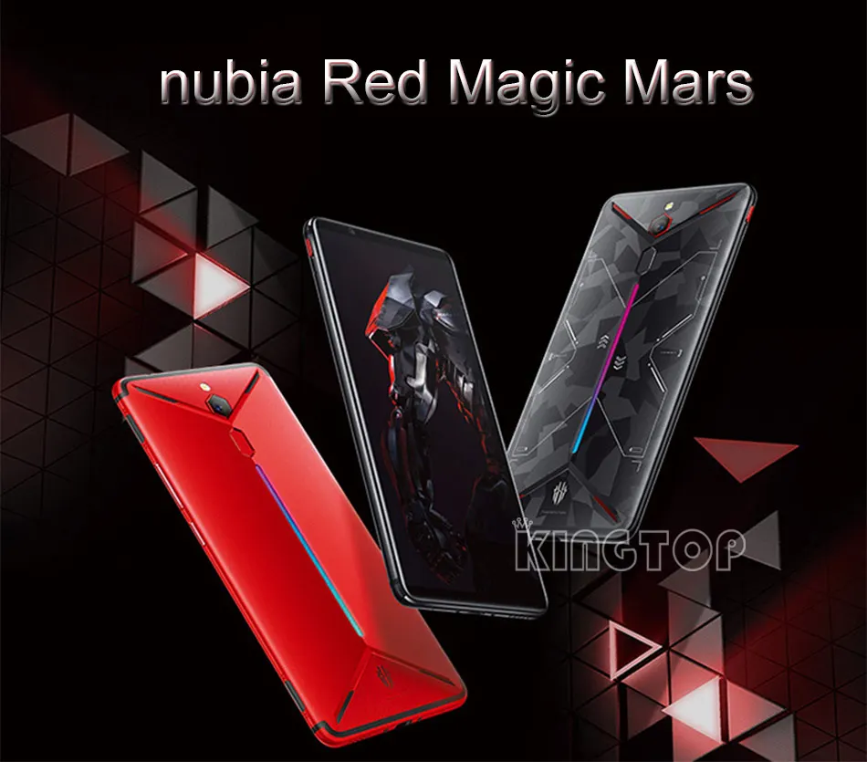 Оригинальный мобильный телефон zte nubia Red Magic Mars 6,0 "6 ГБ ОЗУ 64 Гб ПЗУ Snapdragon 845 Восьмиядерный передний 16.0MP задний 8MP игровой телефон