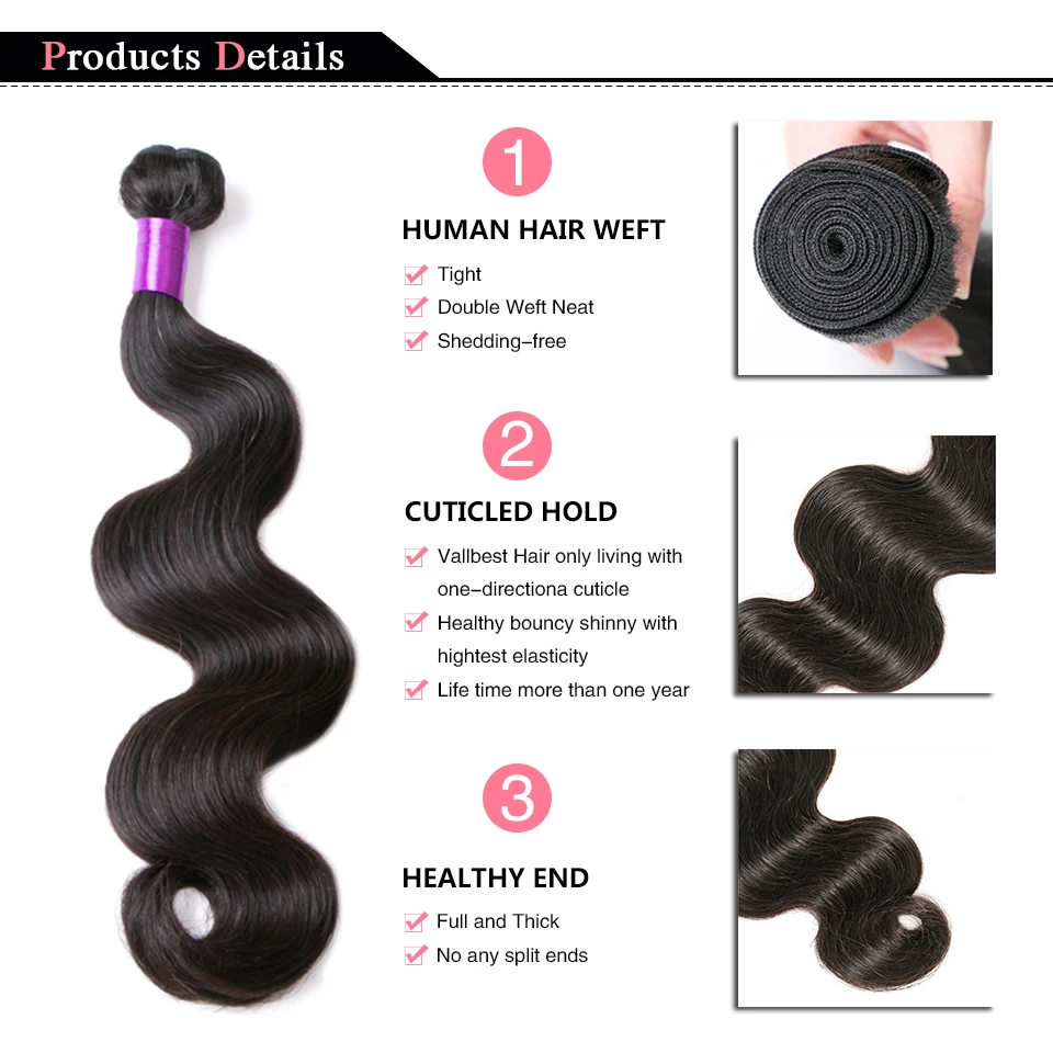 Vallbest Malasyian Body Wave Bundles With Closure Human Hair 3 Bundles With Closure Non Remy Hair Free Part 4*4 Lace Closure Vallbest Malasyian Body Wave Bundles With Closure Human Hair 3 Bundles With Closure Non Remy Hair Free Part 4*4 Lace Closure