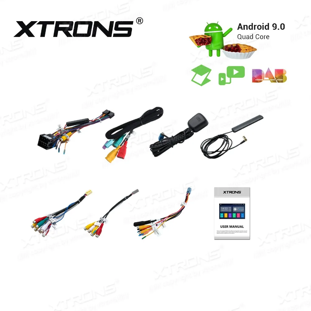 XTRONS 1 Din универсальный Радио Аудио 10," Android 9,0 автомобильный стерео плеер рулевое колесо gps Canbus навигация OBD без DVD