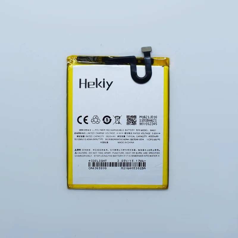 Hekiy 2019 New original mobile phone battery BA621 For meilan note5 M5 Meizy Note 5 hfy Replacement Batteries 4000mAh | Мобильные