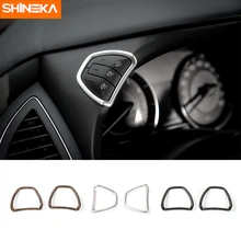 SHINEKA Auto Cruscotto Sinistra e Destra Tasto di Interruttore di Copertura Trim Telaio Anello Fit per Nissan Patrol Y62 2017 + Auto accessori