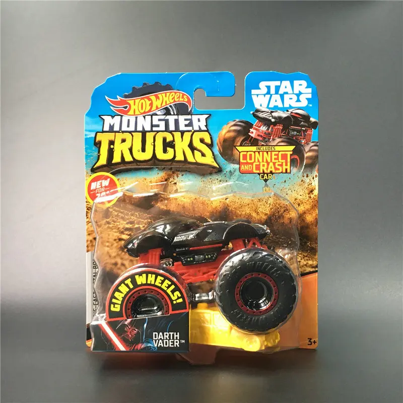 Hot Wheels автомобиль MONSTER TRUCKS большая нога подключения и крушение автомобиля коллектор издание металл литья под давлением модели автомобилей детские игрушки подарок - Цвет: DARTH VADER-FYJ44