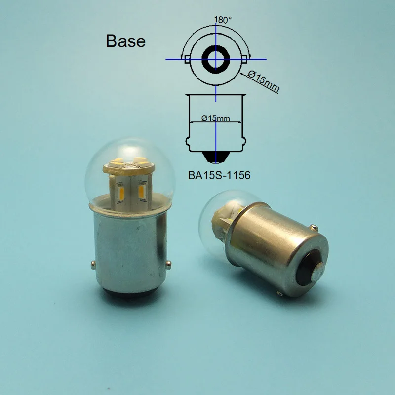MIDCARS G18 BA15S 6V 12V R5W светодиодный светильник 24V P5W задний светильник поворота стояночный резервный светильник