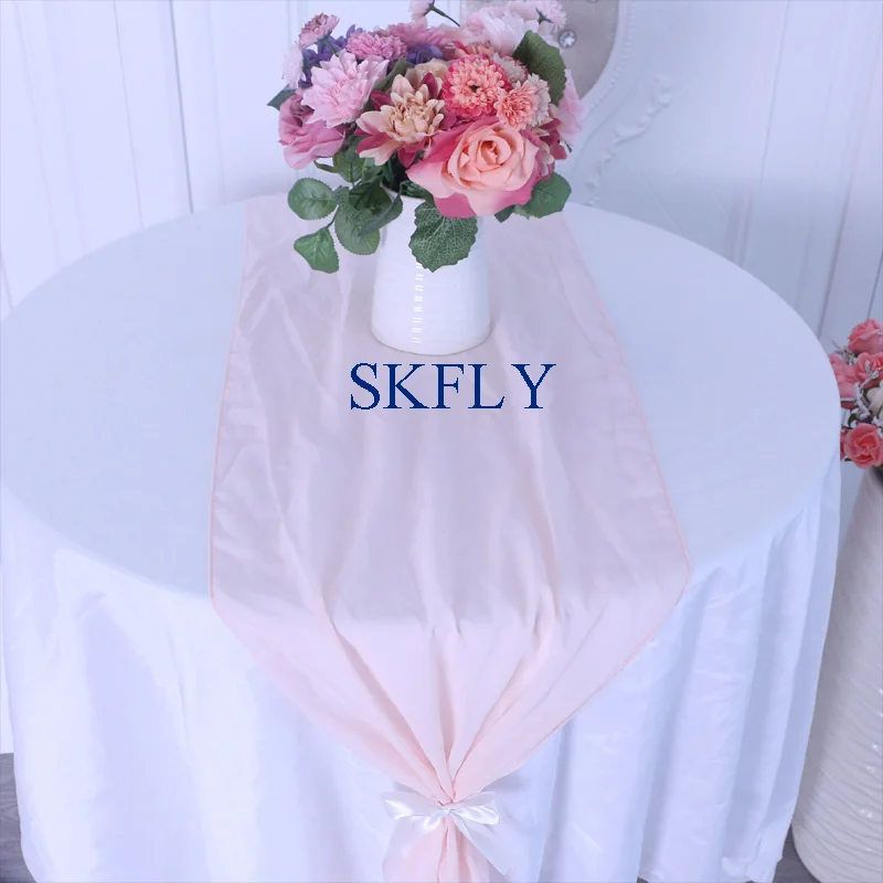 pink chiffon table runner