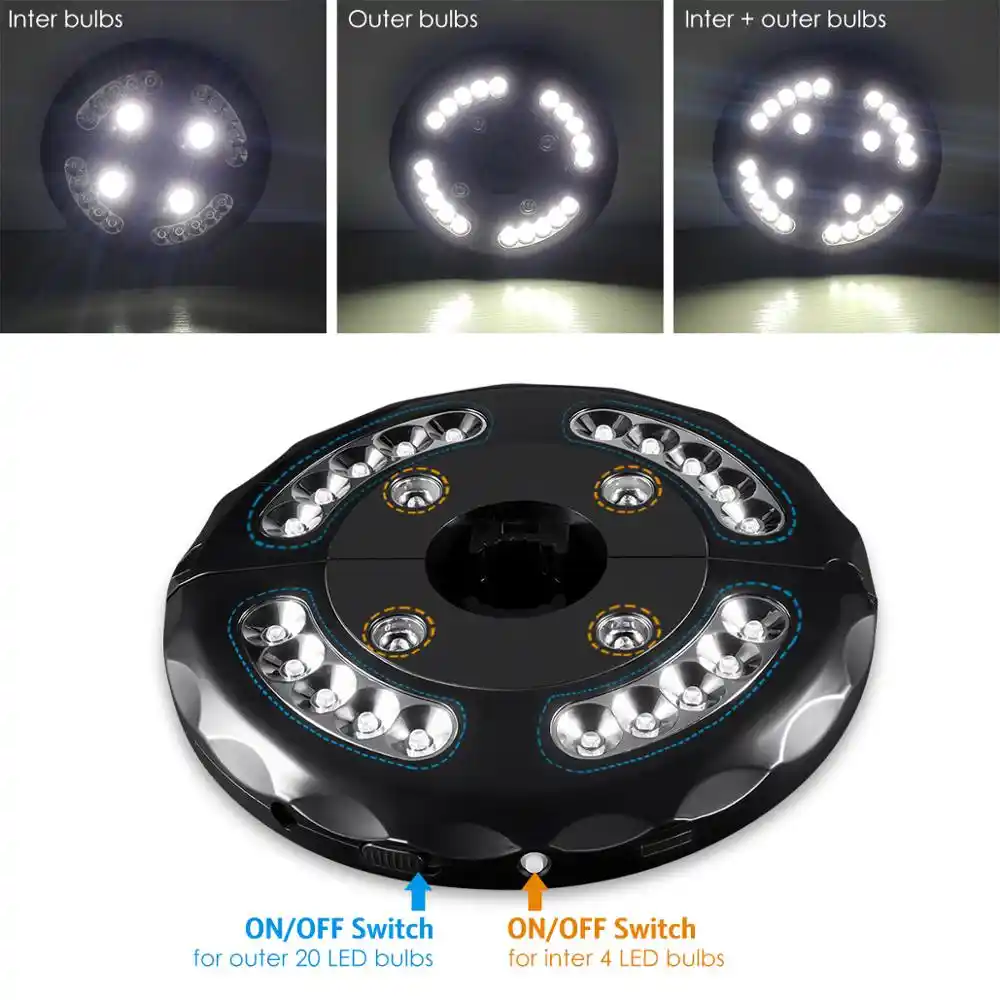 Amir 24 4 Led Patio Umbrella Pole Light Outdoor Cordless Light Garden Portable Camping Tent Umbrella Lamp Emergency Lights Aliexpress