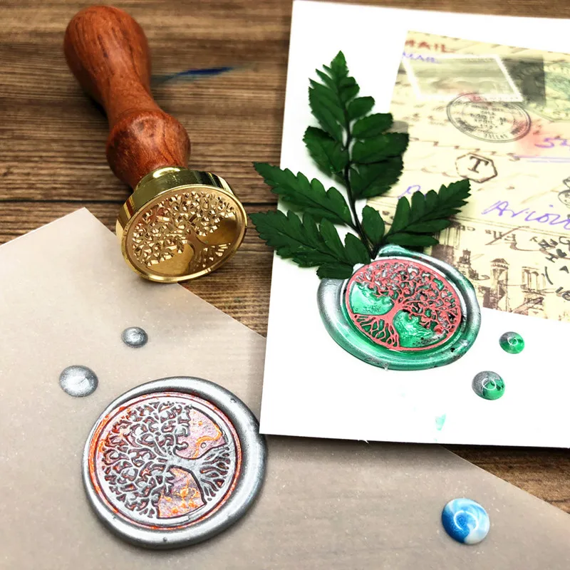 Hot Whism Br Head Sealing Stamp Wood Handle Wax Whism Br Head Sealing Stamp Wood Handle Wax Wedding Invitation Seal Christmas Stamps For Sbooking