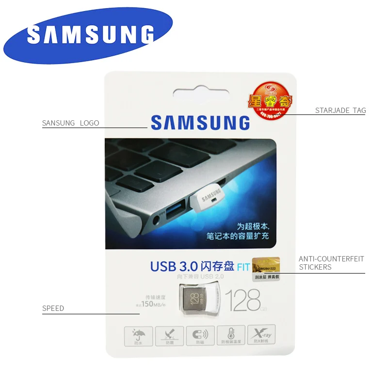 SAMSUNG USB 3.0 Flash Drive 128GB 64GB 32GB 150mb/s Mini Pen Tiny Pendrive Memory Stick Storage Device U Disk FIT Free Shipping