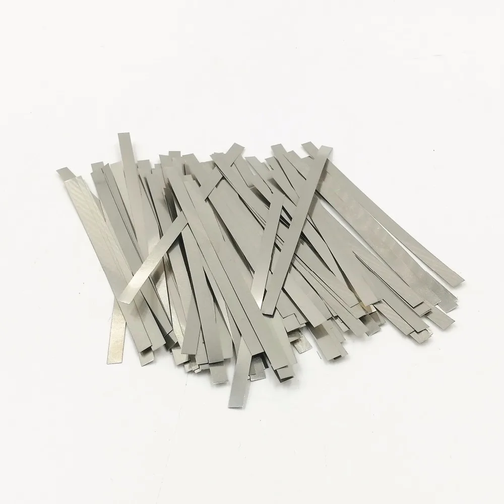 

500pcs 0.1 x 5 x 100mm Nickel Plated Steel Strap Strip Sheets for Spot welder battery welding