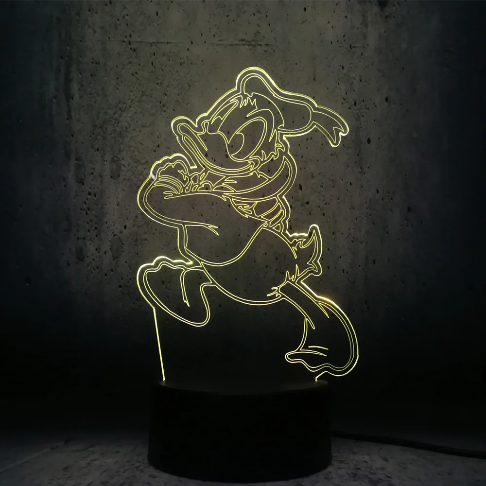 

3D Donald Duck LED Lamp Lava Display Lampara Atmosphere USB Night Light Kid Gift Baby Room Decor good gift for children fans
