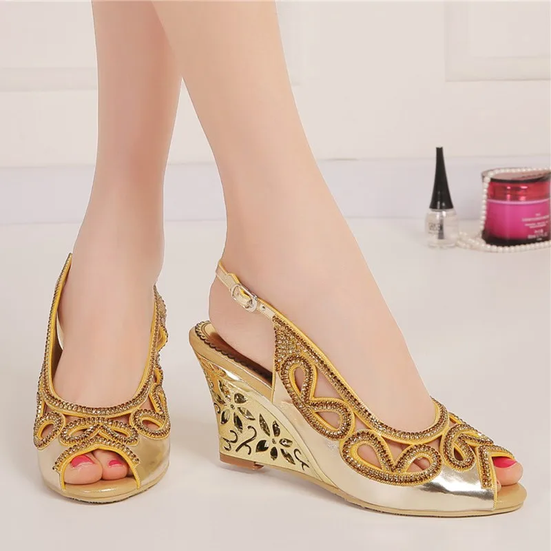 Wedge Heel Summer Sandals Peep Toe 