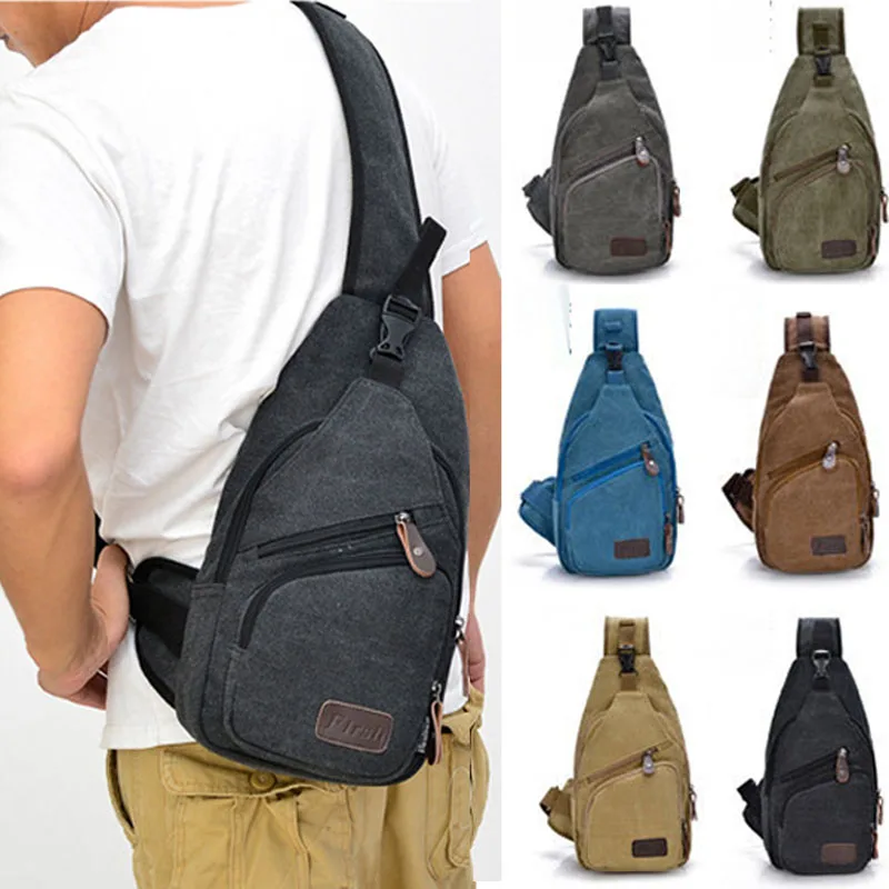 

Men Women Casual Canvas Travel Riding Cross Body Messenger Shoulder Bags Back pack Men's Sling Chest Bag