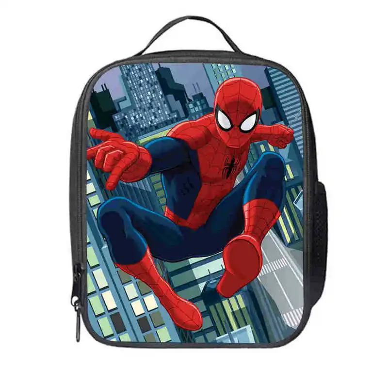 

Super Hero Spiderman Students School Food Bag Boys Girls Lunch bag Colorful Picnic Bag Women Men Lunch Box Best Gift