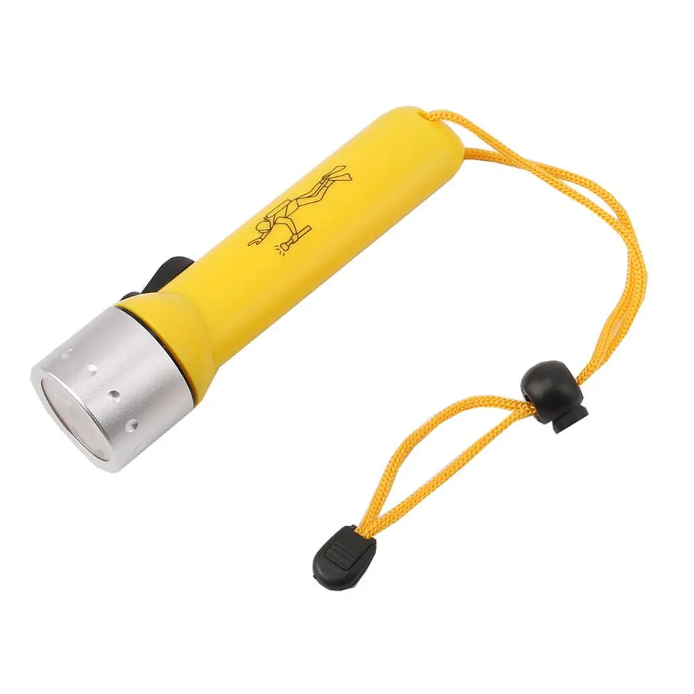 Высококачественный Q5 светодиодный светильник для дайвинга, фонарь для дайвинга, водонепроницаемый подводный светильник, 1200 люмен - Испускаемый цвет: Yellow