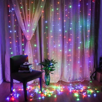 

3x3M 304 LEDs Curtain Fairy Lights Icicle String Lights Christmas Lights Garland Outdoor Home Wedding/Party/Garden Decoration