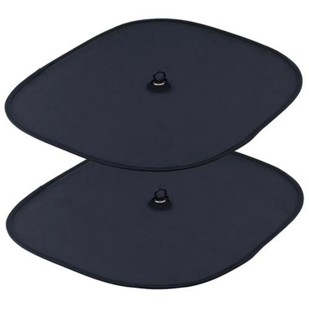 

Dewtreetali 2pcs Side Car Sun Shades Rear Window Sunshades Cover Mesh Visor Shield Screen Interior Accessories Black