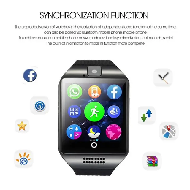 Q18 Bluetooth Smart Watch GSM Camera TF Card Phone Wrist Watch Touchscreen Wrist Q18 Bluetooth Smart Watch GSM Camera TF Card Phone Wrist Watch Touchscreen Wrist