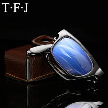 Унисекс складной Анти-синий светильник очки для чтения складной прицел увеличительные защитные очки диоптрий+ 1,0~ 4,0 дальнозоркости очки полная оправа