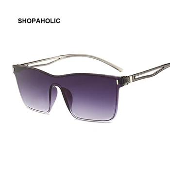

One-piece Cat Eye Sunglasses Women Gradient Lens Retro Mirror Rimless Sun Glasses Female Vintage Travel Eyewear UV400