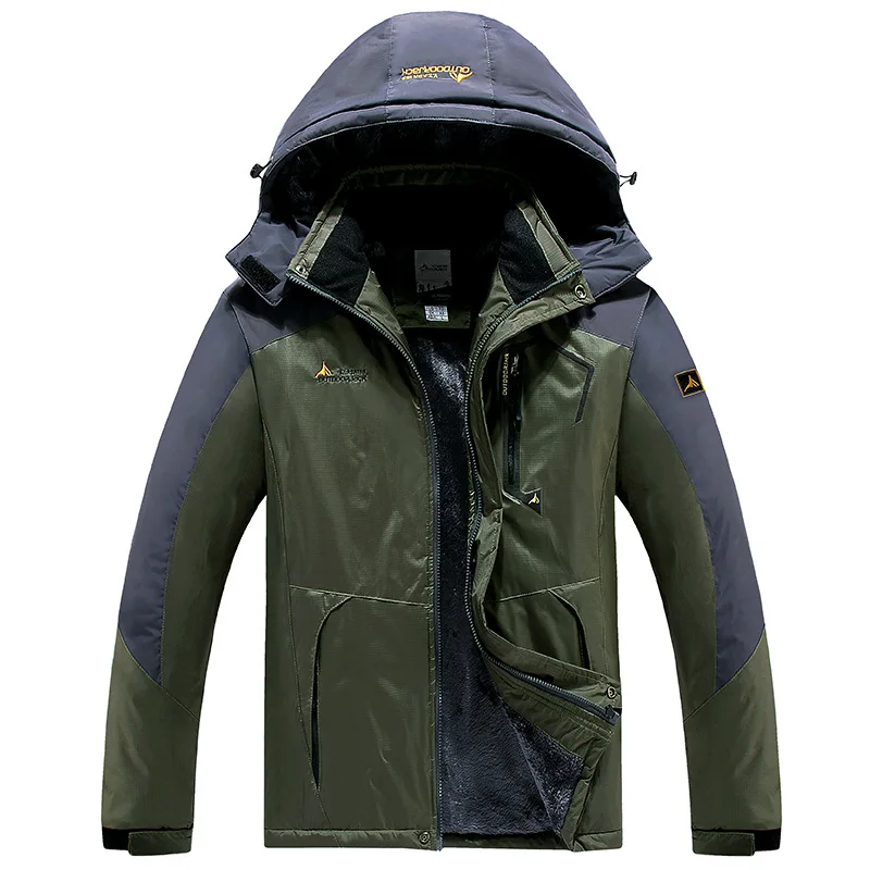 PureLeisure L-6XL الصيد جاكيتات الرجال 55-135 كيلوجرام واقية التخييم التزلج الصيد معطف الشتاء الحرارية جاكيت من الصوف