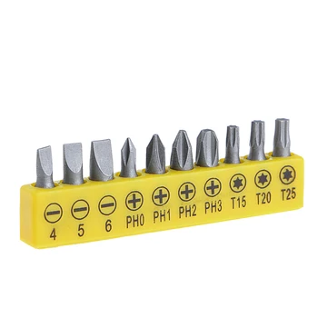 

1 Set 10 PCS Precision Tool 1/4" Hex Shank Screwdriver Bit