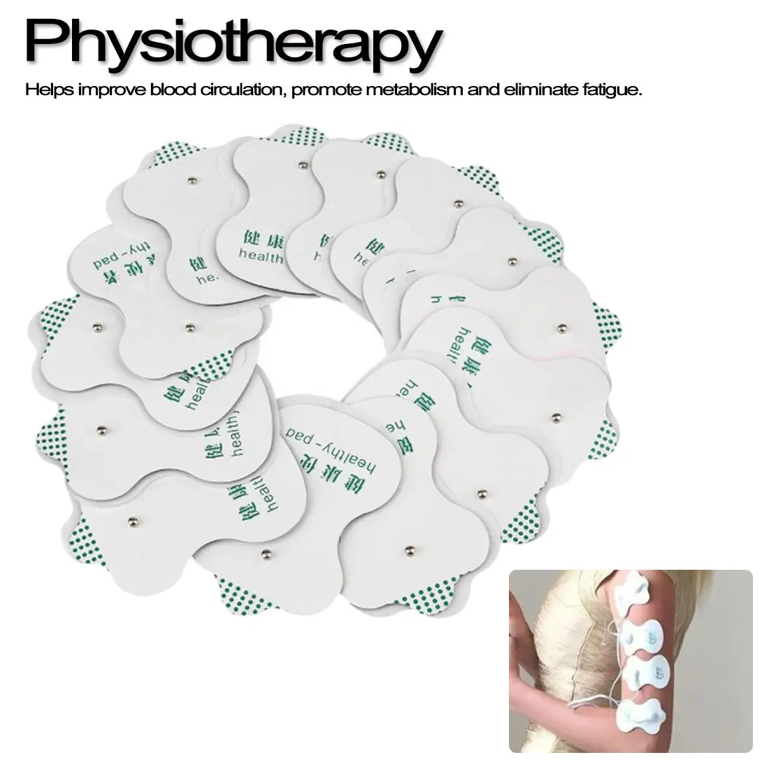 

Silicone 20Pcs Electrode Pads Electric Body Massager Frequency For Acupuncture Digital Therapy Machine for Slimming