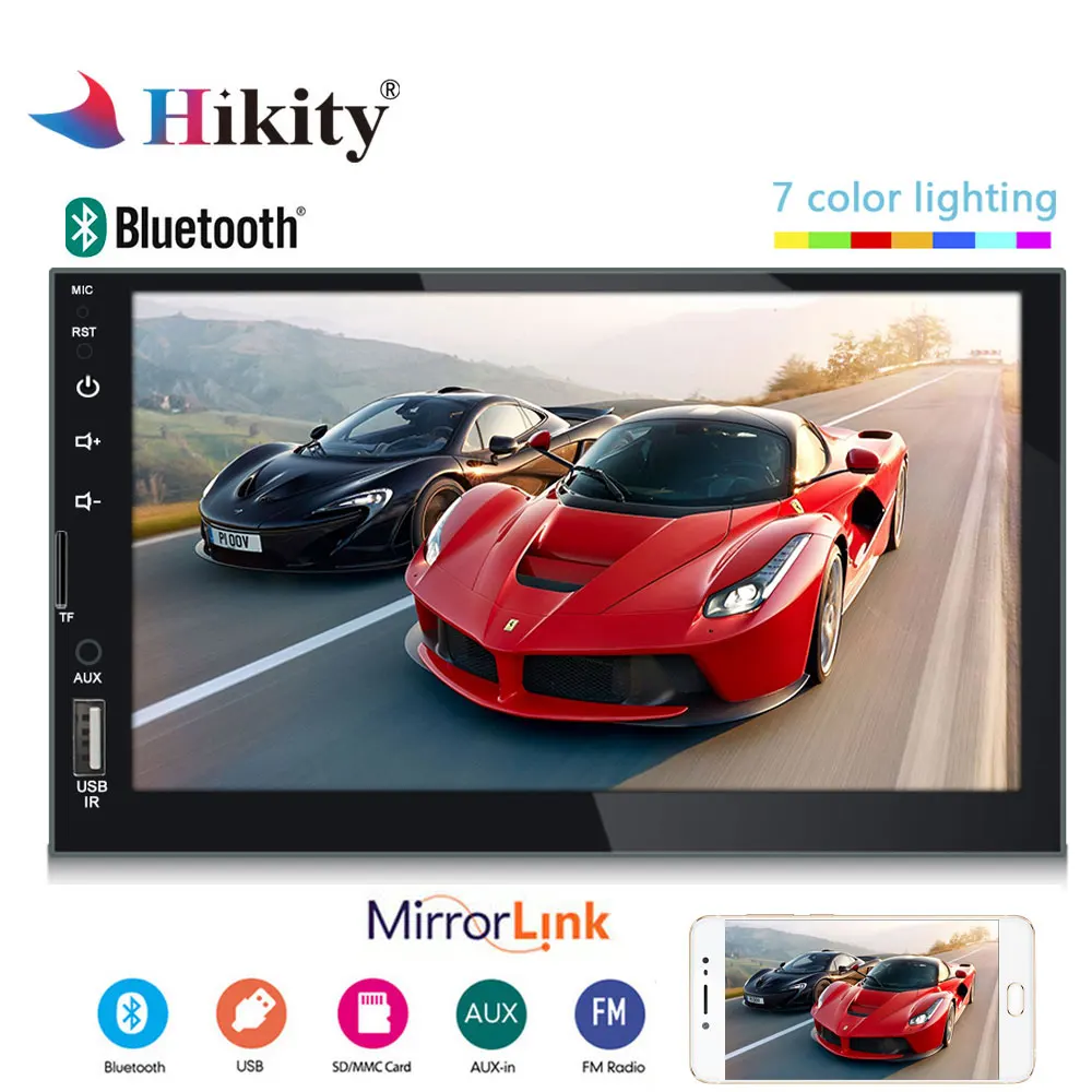 

Hikity 2 Din Car Stereo Radio 7" Autoradio Multimedia Player Mirror Link Bluetooth Hands Free FM 2din Car MP5 Player Auto audio