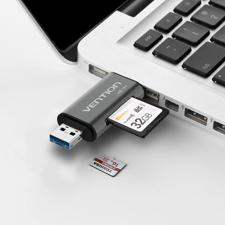 Vention Micro SD кард-ридер адаптер type C Micro USB SD карта памяти адаптер для MacBook ноутбука USB 3,0 SD/TF OTG кард-ридер