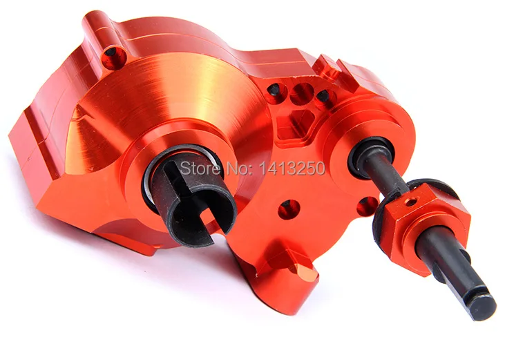 Upgrade CNC Heavy Duty metal complete diff gear box TS-H85128 HPI Rovan KM BAJA 5b 5t 5sc for baja parts with free shipping. cnc alloy metal three sections of fission complete diff gear box set fit hpi km rovan baja 5b 5t 5sc king motor truck