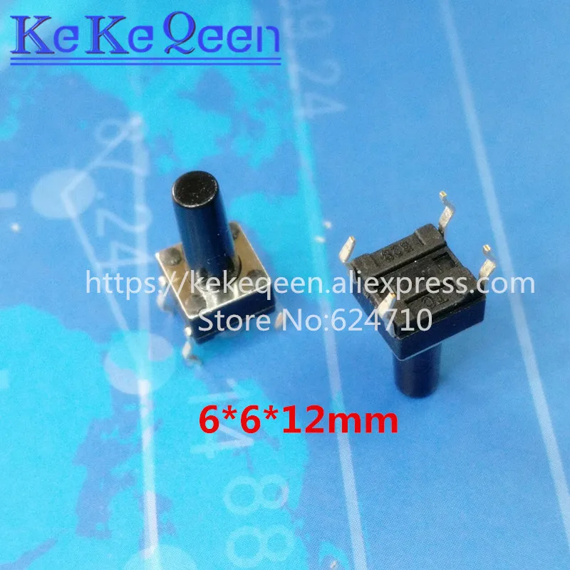 

Free Shipping 1000PCS 6x6x12mm Push Button Switches Tactile Switches Push Button Tact Switch 6*6*12mm