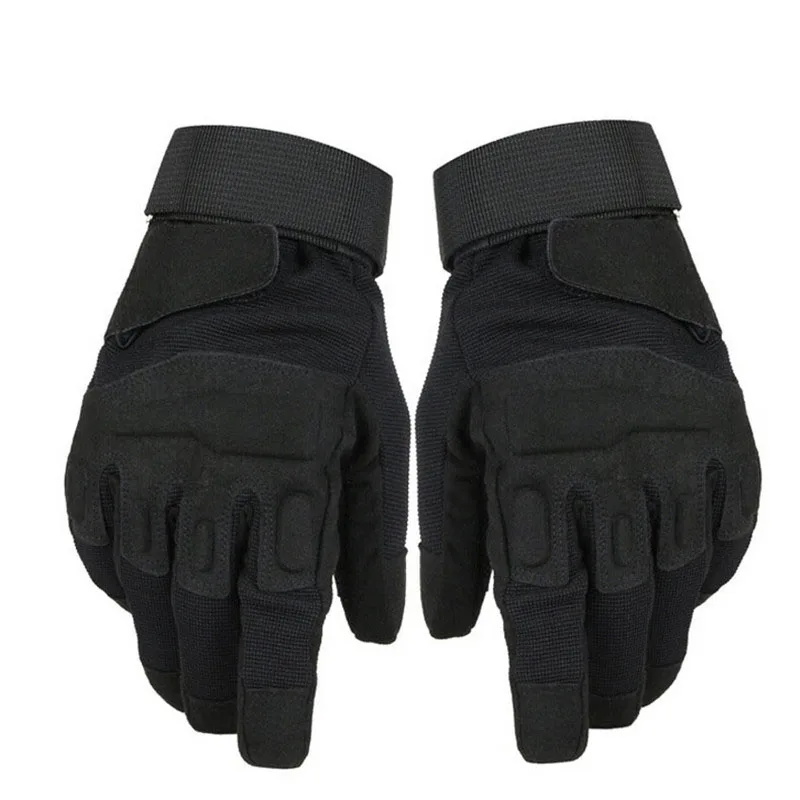 Тактические перчатки армии США для спорта на открытом воздухе, полный палец, мотоциклетные перчатки, износостойкие перчатки, военные перчатки ВВС - Цвет: Full Black