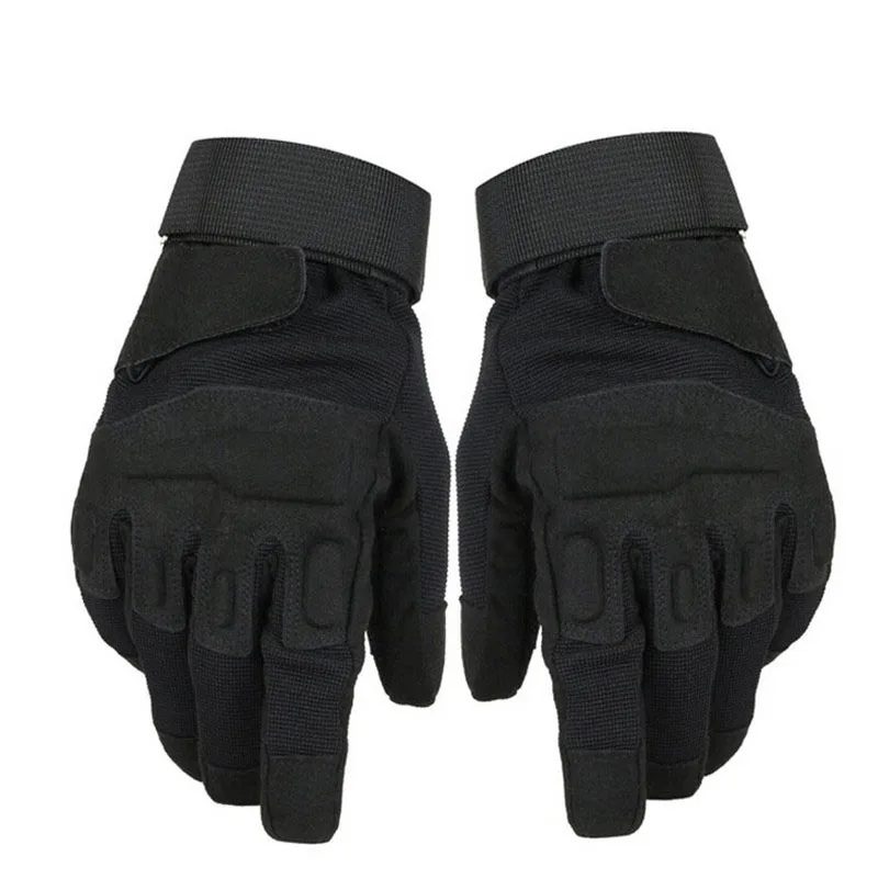 New Men/'s Genuine Police Force Motorcycle Leather Tactical Gloves Black