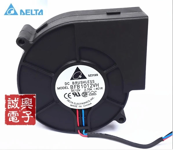 

1pcs Industrial Blower Fan for Delta BFB1012VH 9733 DC 12V 2.7A Winds of Turbofan 3-Pin 3P