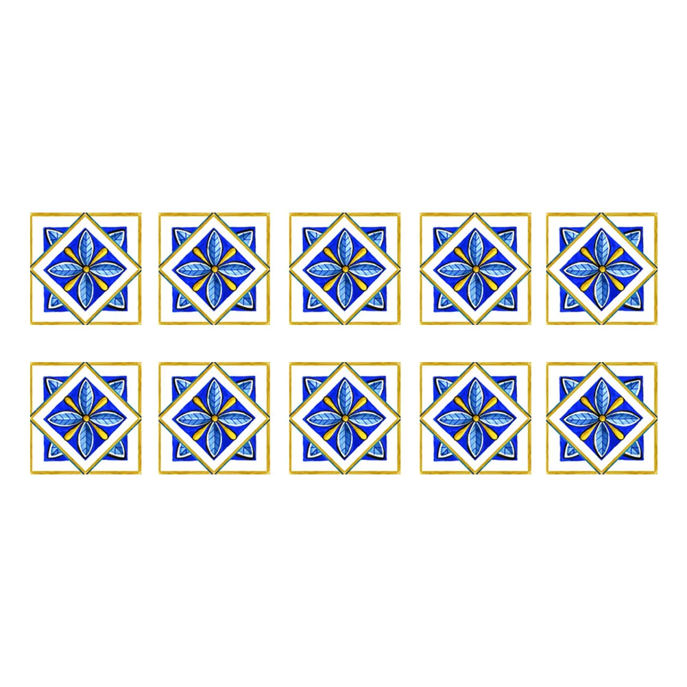 

10Pcs/Pack Diagonal Non-Slip Decorative Tile Floor Decals for Home Kitchen Bathroom