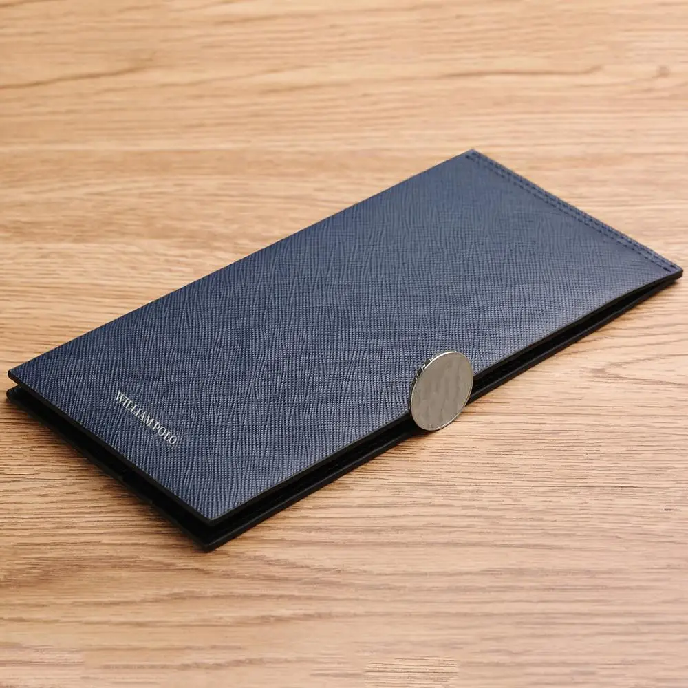 Mens Luxury Leather Bifold Two Tone Wallet for Cards ID Banknotes Coins Bus Pass