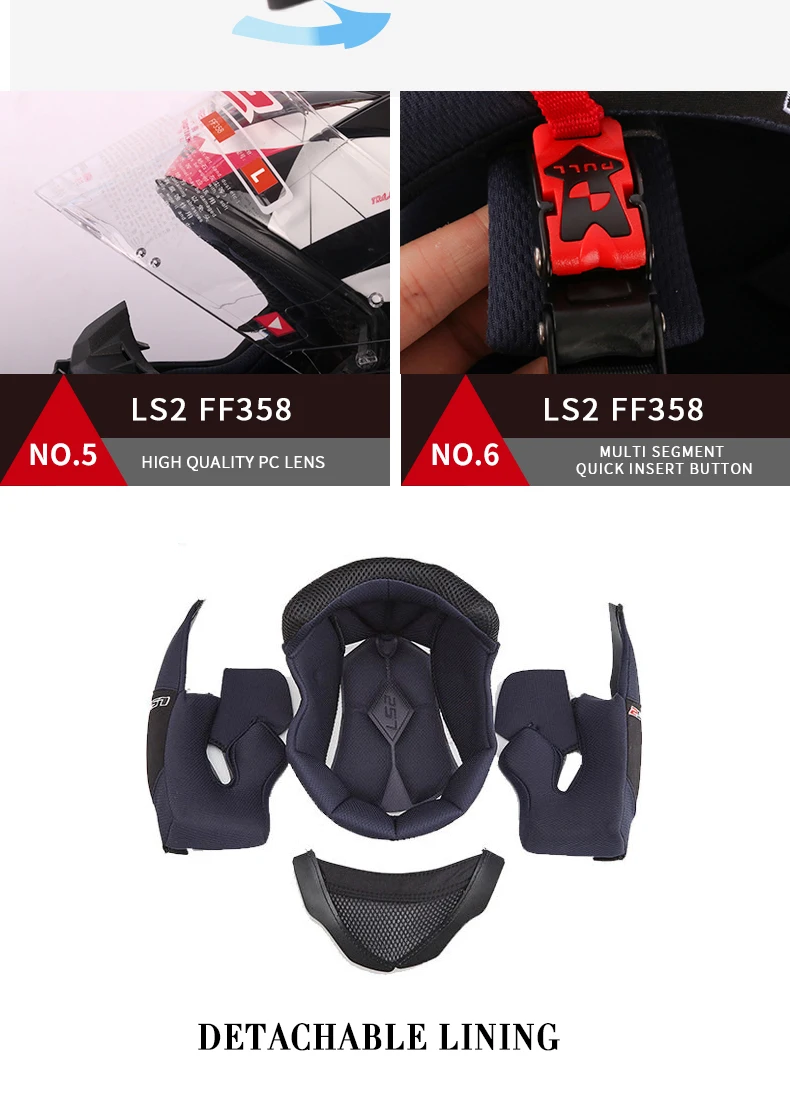 LS2 FF358 полное лицо мото rcycle шлем гоночный мото шлемы isigqoko capacete шлем мото ECE утвержденный без насоса шлемы