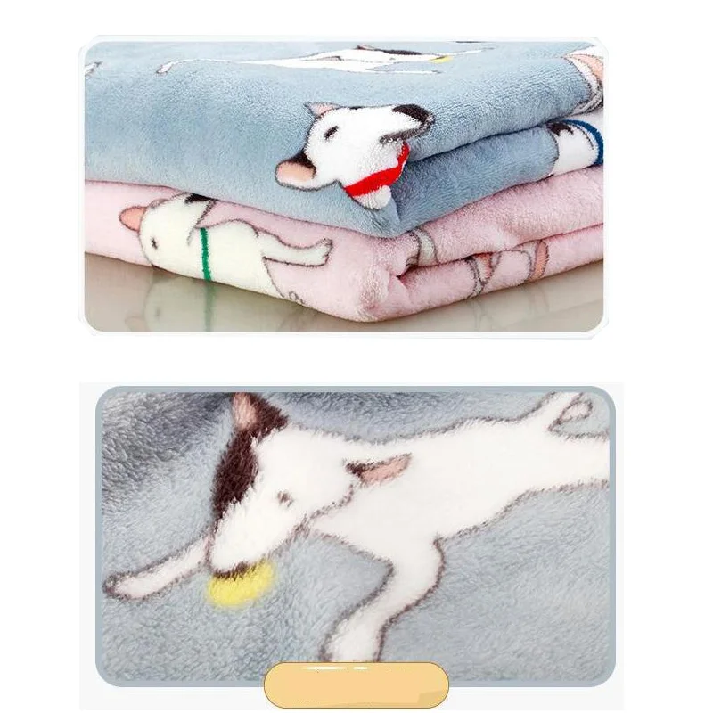 Коралловый флис теплый бультерьер мультфильм шаблон одеяла для кровать подушка