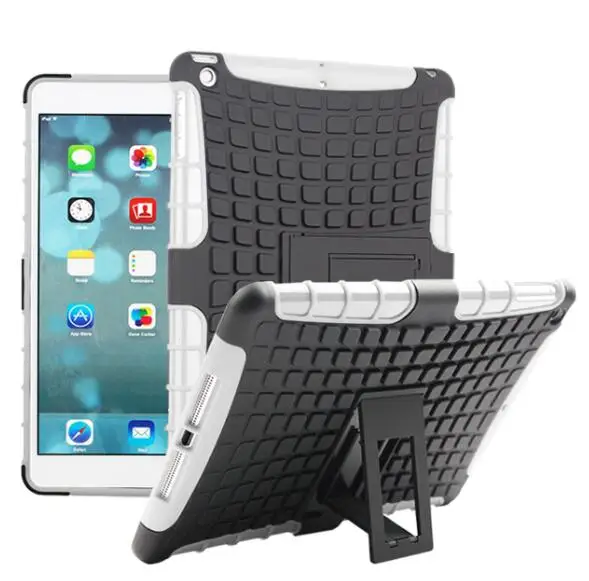 For ipad mini 4 Для ipad mini 4 безопасный Противоскользящий чехол-подставка для планшета для Apple ipad mini 1 2 3 противоударный сверхмощный PC силиконовый чехол+ ручка - Цвет: For ipad mini 4
