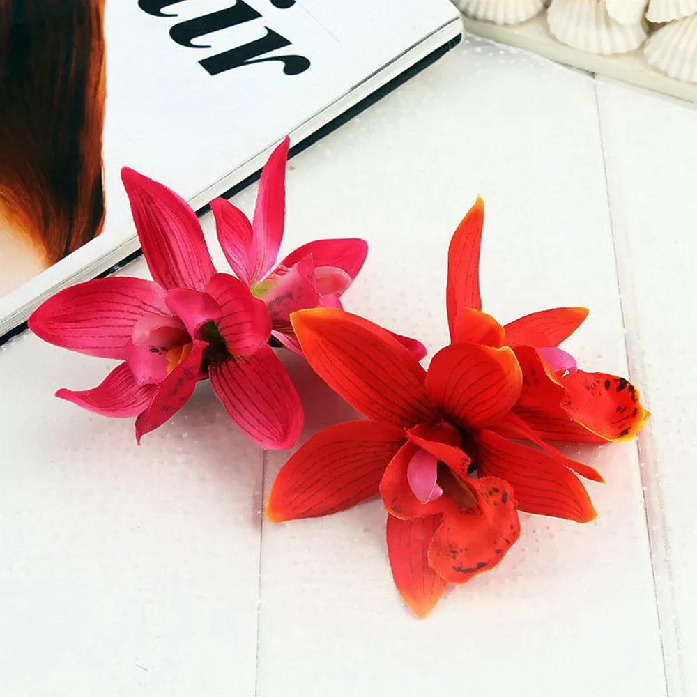 Заколка для волос Pinzas Para el cabello инструменты для макияжа бабочка Орхидея ткань Богемия головной убор пляжные цветы заколки для волос 8W1