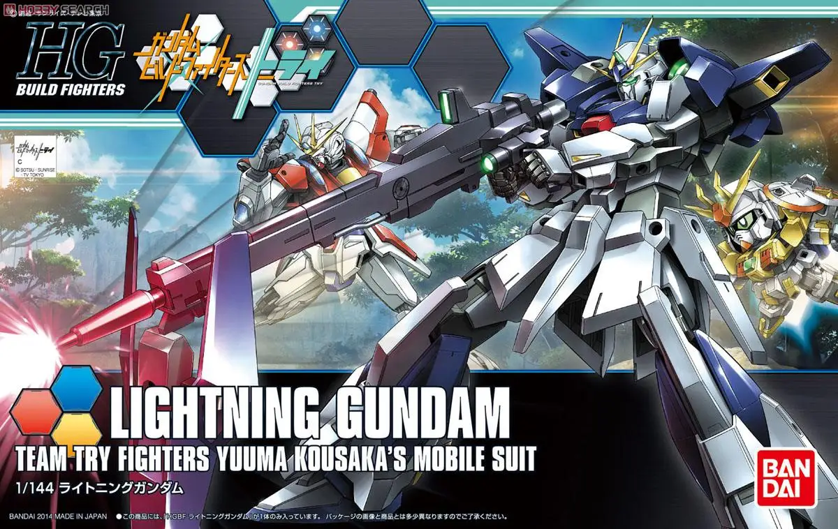 Bandai Gundam 1/144 HGBF молния GUNDAM мобильный костюм собрать модель наборы фигурки Детские игрушки