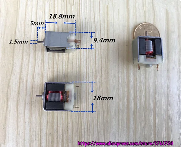 Brand new 030 micro DC motor 3V 10000RPM 18*9.5*18.8mm squared carbon brush ~ | Обустройство дома