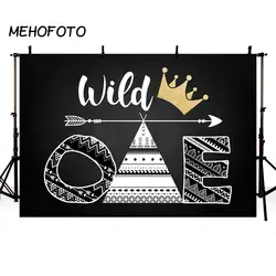 MEHOFOTO Wild One на день рождения фон доске и Золотая Корона Племенной Декор фотографического Фоны детский праздничный костюм Photocall Studio