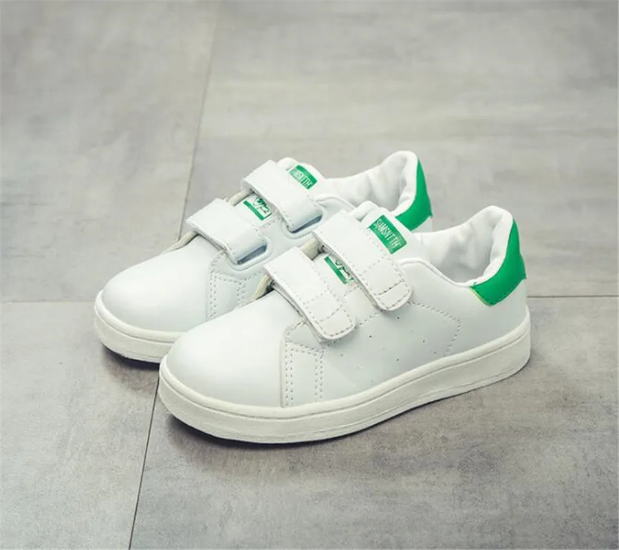 

children s shoes 2018 spring and autumn plush waterproof leather boys and girls leisure sports white running trail shoes genuin