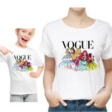 Модная футболка Летняя футболка для мамы и дочки повседневные Семейные топы с круглым вырезом и короткими рукавами, одинаковые комплекты для семьи